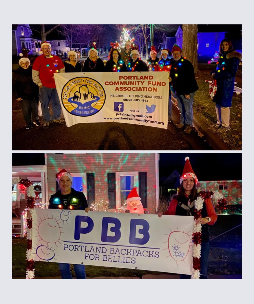 PCFAMichigan's tweet photo. PCFA and PBB took time out of their Santa work to enjoy walking in the parade on this beautiful night.    It was so good to have the parade back to bring neighbors together again to celebrate the Christmas Holiday Season. https://t.co/Z3SqhGwULg