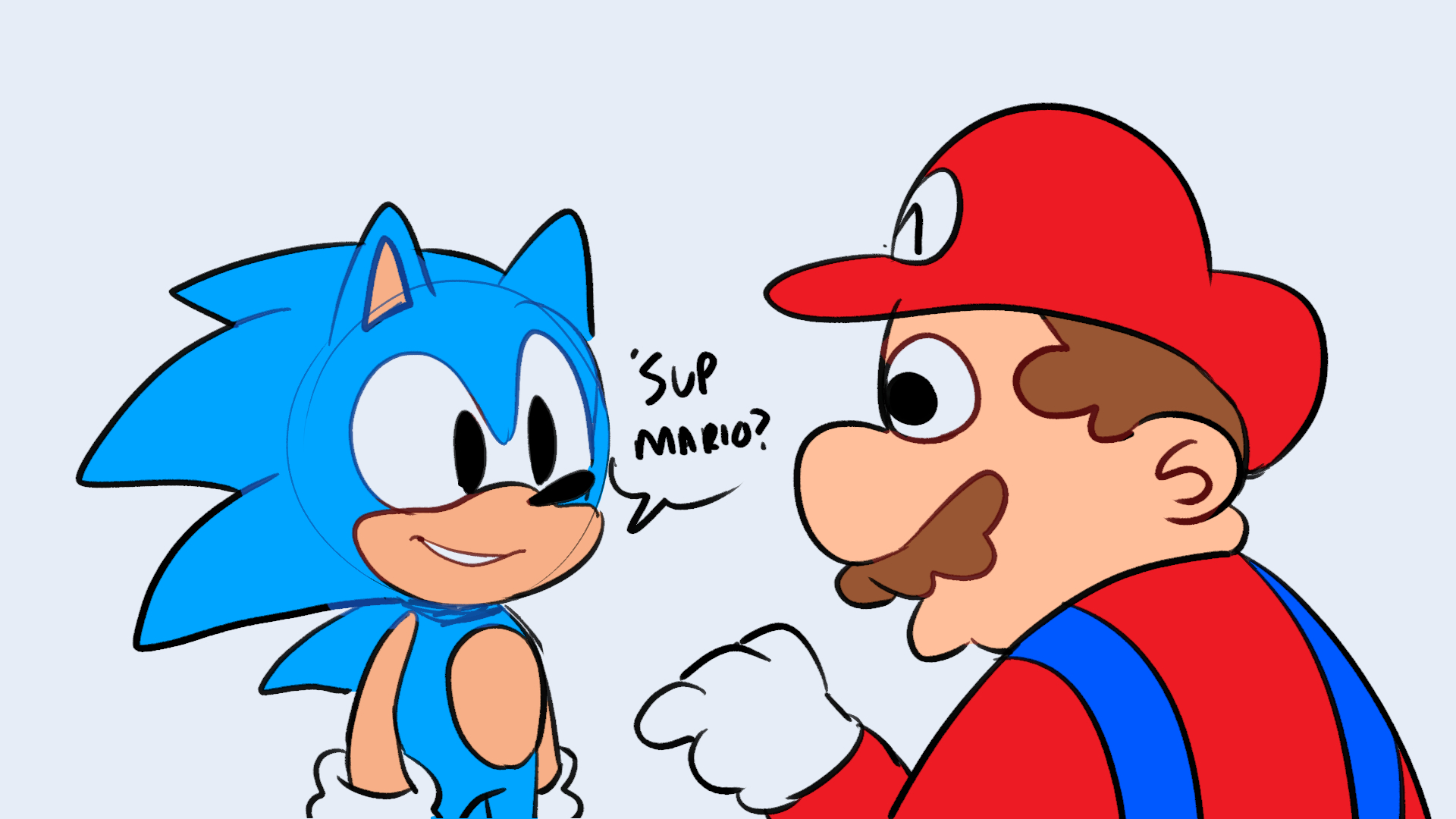 Mario And Sonic Kissing