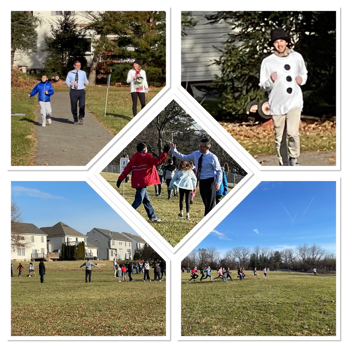 MinottiPSD's tweet photo. Thank you ⁦@CETHedgehogs⁩ for welcoming us for learning walks today. It was also great watching 
Dr. G and teachers run in the Snowman Chase. #parklandpride https://t.co/yttkNexMWe
