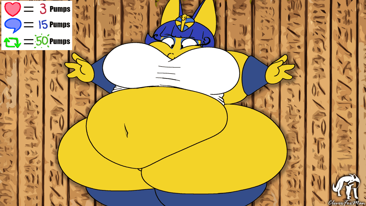 Cleverfoxman's tweet photo. Ankha: An Animal Crossing Inflation Drive 6

Having a hard time seeing over those large boobles!

Make her big with a Like, Comment or Retweet! https://t.co/gSDhNTm2m7
