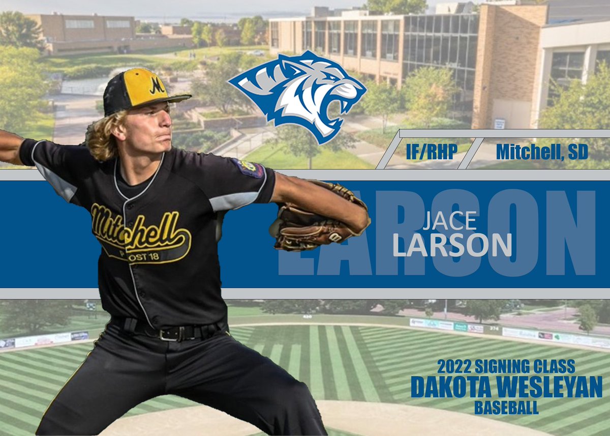 DWUBaseball's tweet photo. Another Mitchell Kernel becoming a Tiger! Excited to announce our next 2022 signee! Jace Larson • IF/RHP • Mitchell HS https://t.co/9L7DodZxFL