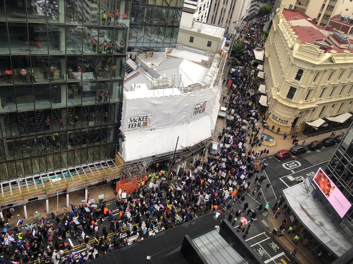 WaterlooNZ's tweet image. Photos from the Wellington protest today. Big turnout for it.