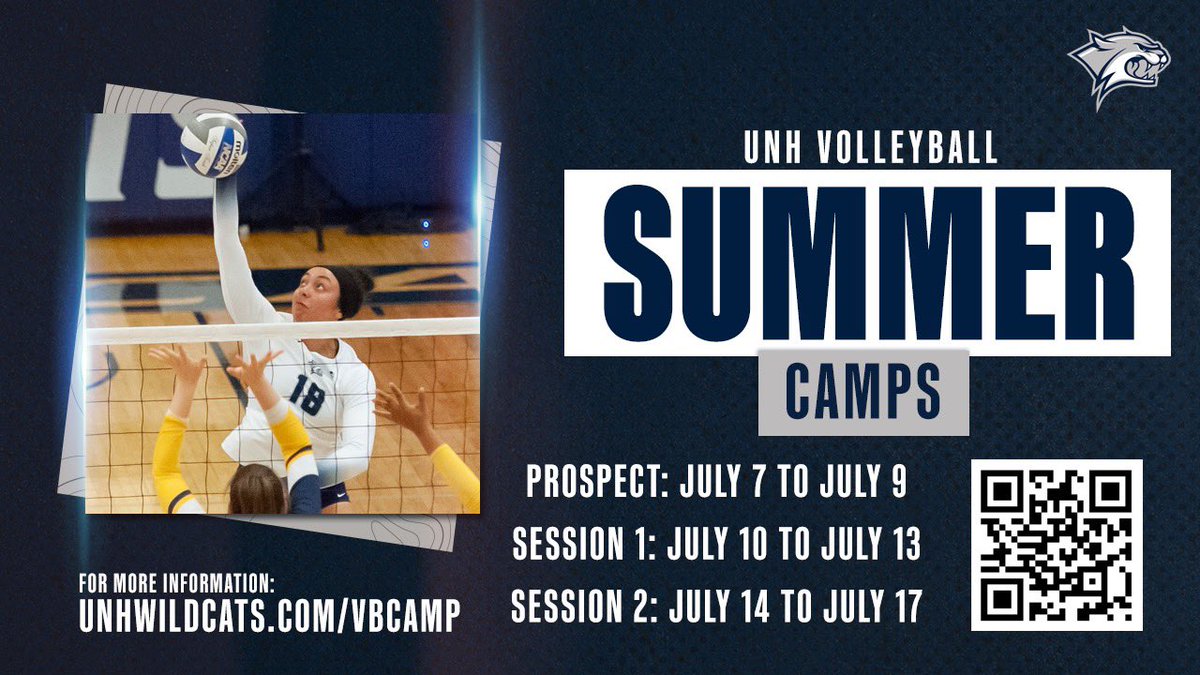 UNHVOLLEYBALL's tweet image. Sign up today for our summer camps in July! Come to our beautiful campus and get access to some great coaching! #AEVB #BeTheRoar

Register today! bit.ly/3GLaPip