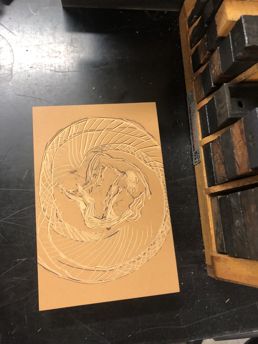 first venture into linocut printmaking! (only minor injuries were sustained)