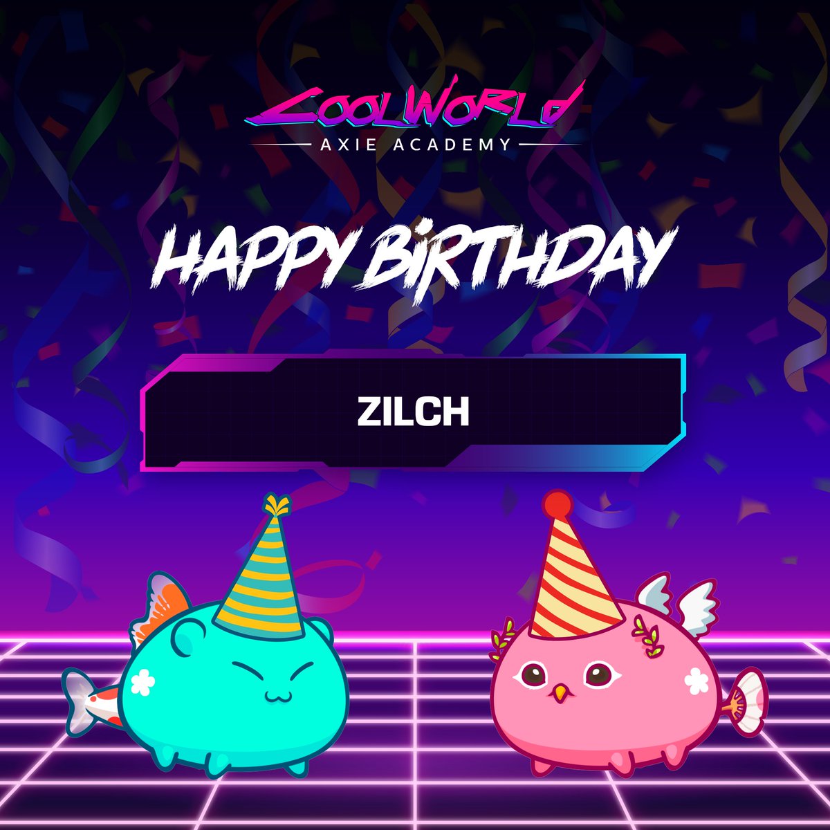 coolworldp2e's tweet photo. BELATED HAPPY BIRTHDAY, ZILCH! 🎂🎈🎉

Hoping your birthday brought you many reasons to celebrate! 

#coolworld #coolworldaxie #AxieInfinity  #axieinfinityphilippines https://t.co/gSsikDGXET