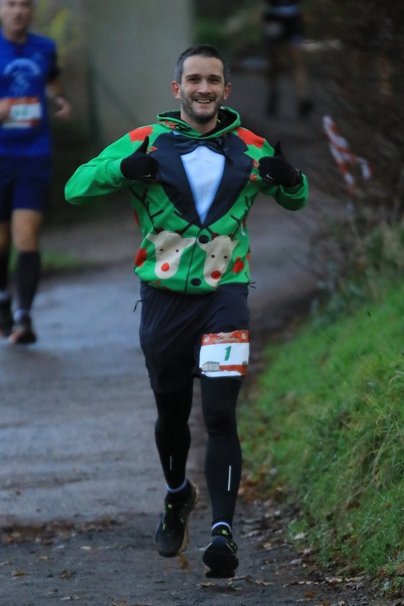 made_2_run's tweet photo. Bib number 1 for @JollyRuns Escot Christmas Marathon 😎 A tough course but enjoyed (nearly) every minute of it! How often do you get the chance to slide your way to the finish in a marathon?! Marathon 22 bagged and time to start planning 2022. 
@swrr_exeter @runners_blue https://t.co/rsAWRT4MRD