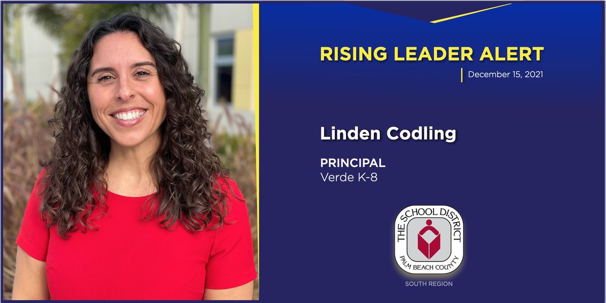 Congratulations to Linden Codling on being named the newest principal of Verde K-8! @Verde_K8