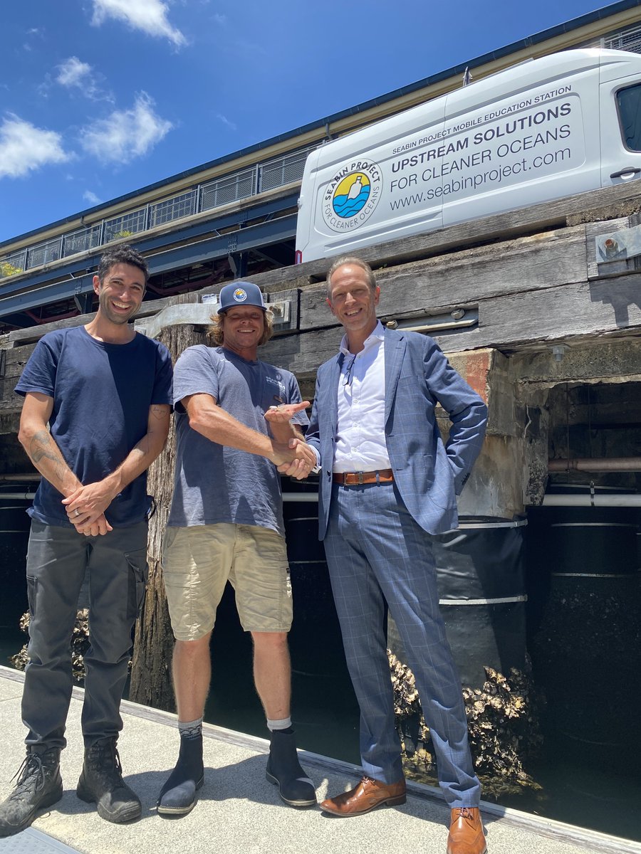 MarkVenhoek's tweet photo. It was wonderful to meet Peter Ceglinski and the team at the @Seabin_project this week. Seabin is doing an amazing job at ridding our waterways of pollution through education and innovative technology. I was delighted to present Seabin with a $10,000 donation to further its work. https://t.co/vsuxuKdmhx