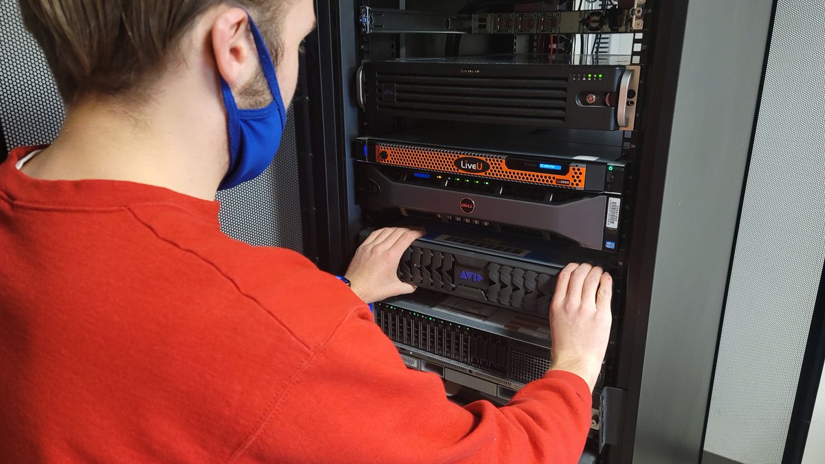 RickyReports's tweet photo. Coming soon to @CitrusTV: A 100 TB @Avid video-editing server (hard drive).

It's a big upgrade from our decade-old Avid server, which gives us a current 11 TB. Our new operations director @spcongel completed the physical install this week. https://t.co/C3gty9aRFV