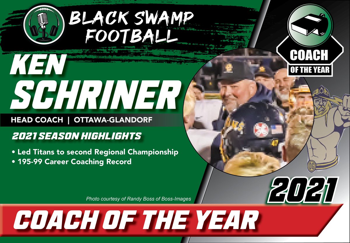 For the second time in 3 years <a href="/AthleticsOg/">OG Athletics</a> headman <a href="/TitanFB2/">Titan Coach</a> is our Coach of the Year! He led the Titans to the D-V state semifinals. Congrats Coach Schriner!