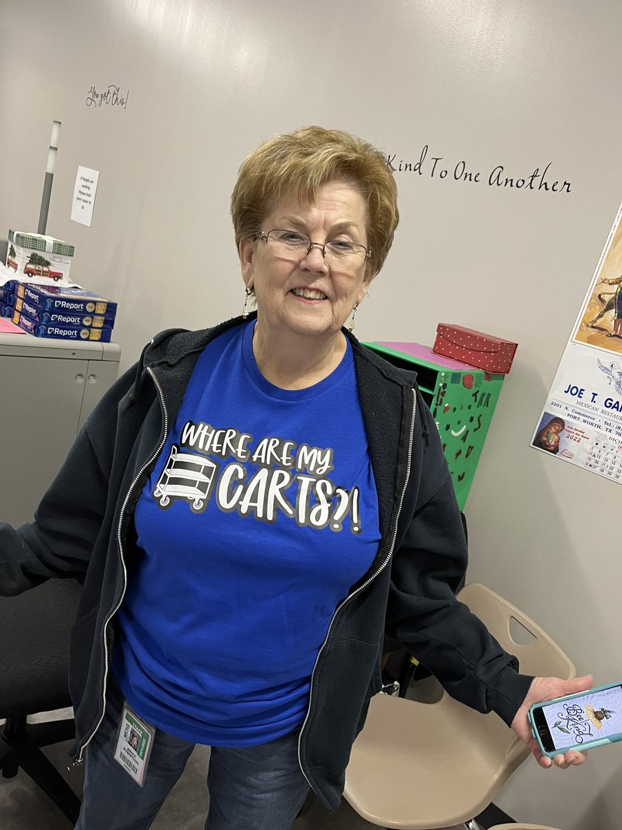 This lady is the heart and soul of MCHS. Thanks for all you do Ms Janice 😘 Oh, and bring her carts back if you have them!!! #RPND #maydeforthis