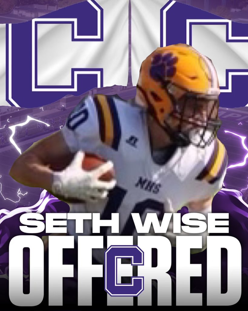 SethWise107's tweet photo. I am blessed to say I have received my First Offer to play Football at @CapitalU_FB  I want to say thank you to @CoachJBlack1 and @CoachFoos for this amazing opportunity and would like to say thank you to @DJRSwework for all he has done for me⚪️🟣 https://t.co/dhBkUwmzM8
