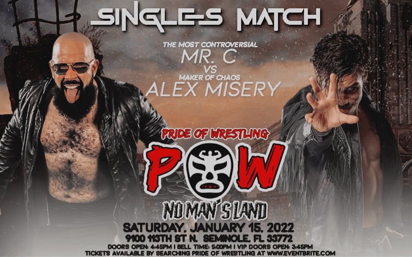 powrestlingllc's tweet photo. 🚨🚨🚨Match Announcement🚨🚨🚨 @hadichoelsr goes one on one against #AlexMisery on his #POWDebut‼️ #POW presents #POW18 #NoMansLand Saturday January 15th 5:00pm at the Seminole Recreation Center in Seminole FL.
Get your tickets today‼️ https://t.co/hFlKZXH5Du https://t.co/Vs2DZLk0wC