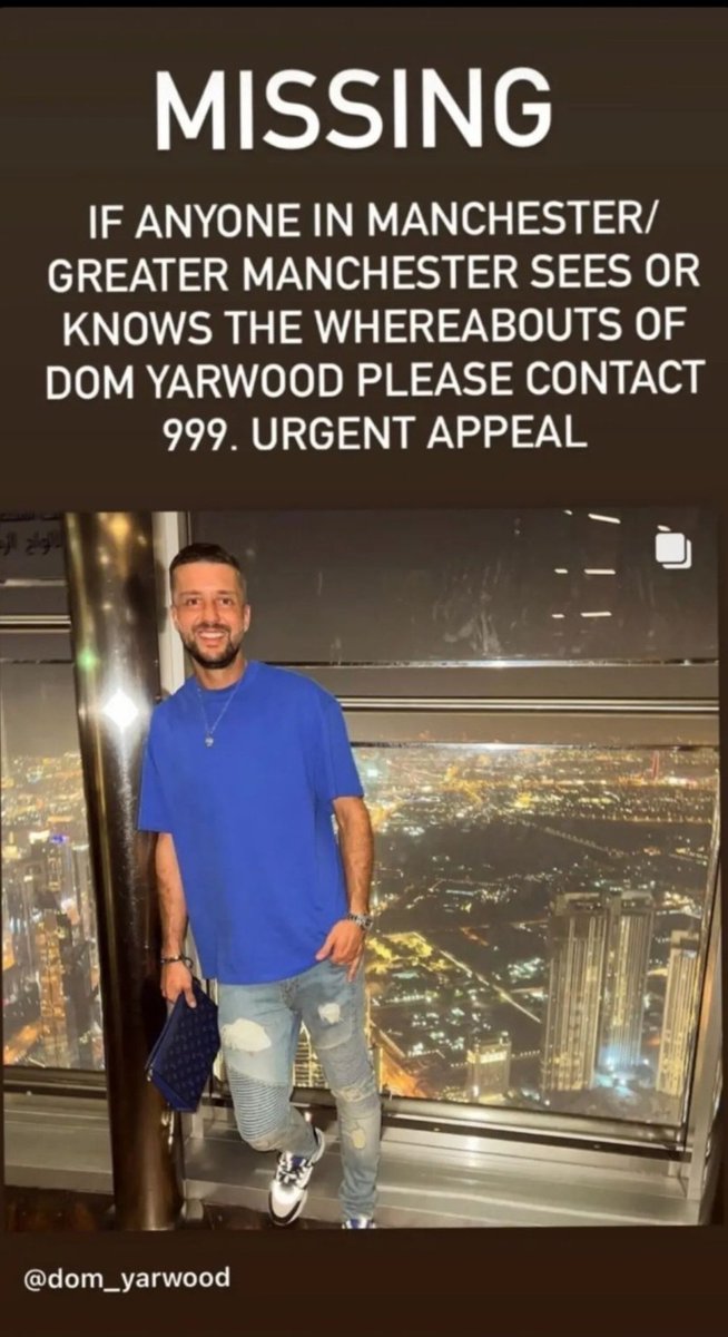 *IMPORTANT* 
Dom Yarwood MISSING
If anyone has any information of his whereabouts please call 0161 856 2066 🙏🏾