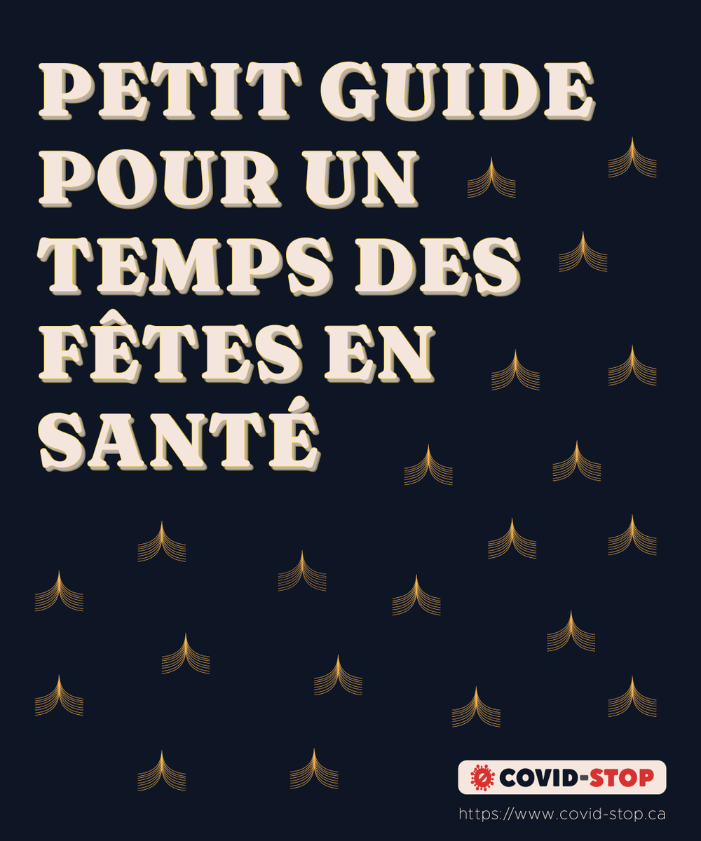 Nous vous invitons à télécharger notre Petit guide pour un temps des fêtes en santé:
⫸ outils pour vous aider à planifier vos rassemblements familiaux
⫸ aération et ventilation des espaces intérieurs
⫸ liste du Père Noël version Covid-Stop

covid-stop.ca/wp-content/upl…