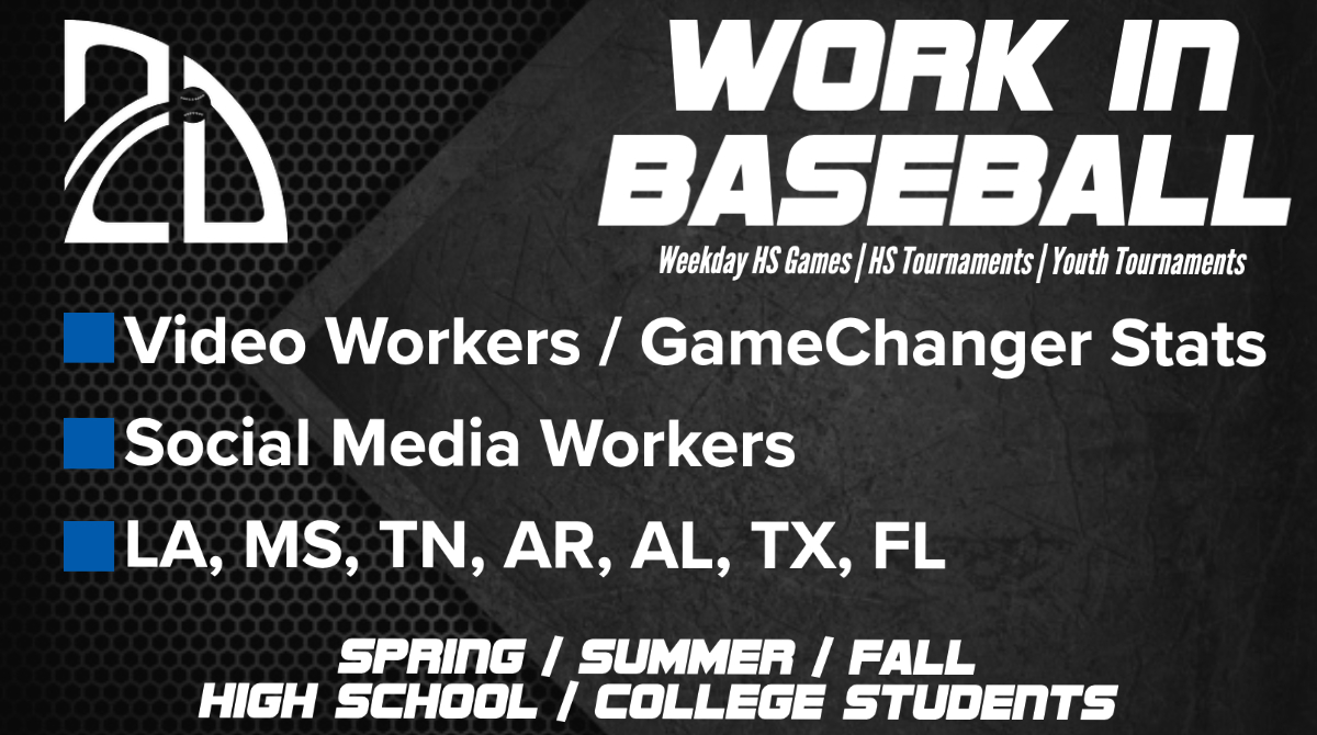 💰 Paid Internships 💰

Get experience in a fast paced baseball environment in 2022!
Looking for:
⚾ ️Video Workers
⚾️ GameChanger Stats
⚾️ Social Media Staff

Workers needed in LA, MS, TN, AR, AL, TX, FL, and More!

Apply Now!⬇️
hubs.ly/H0-cgtC0