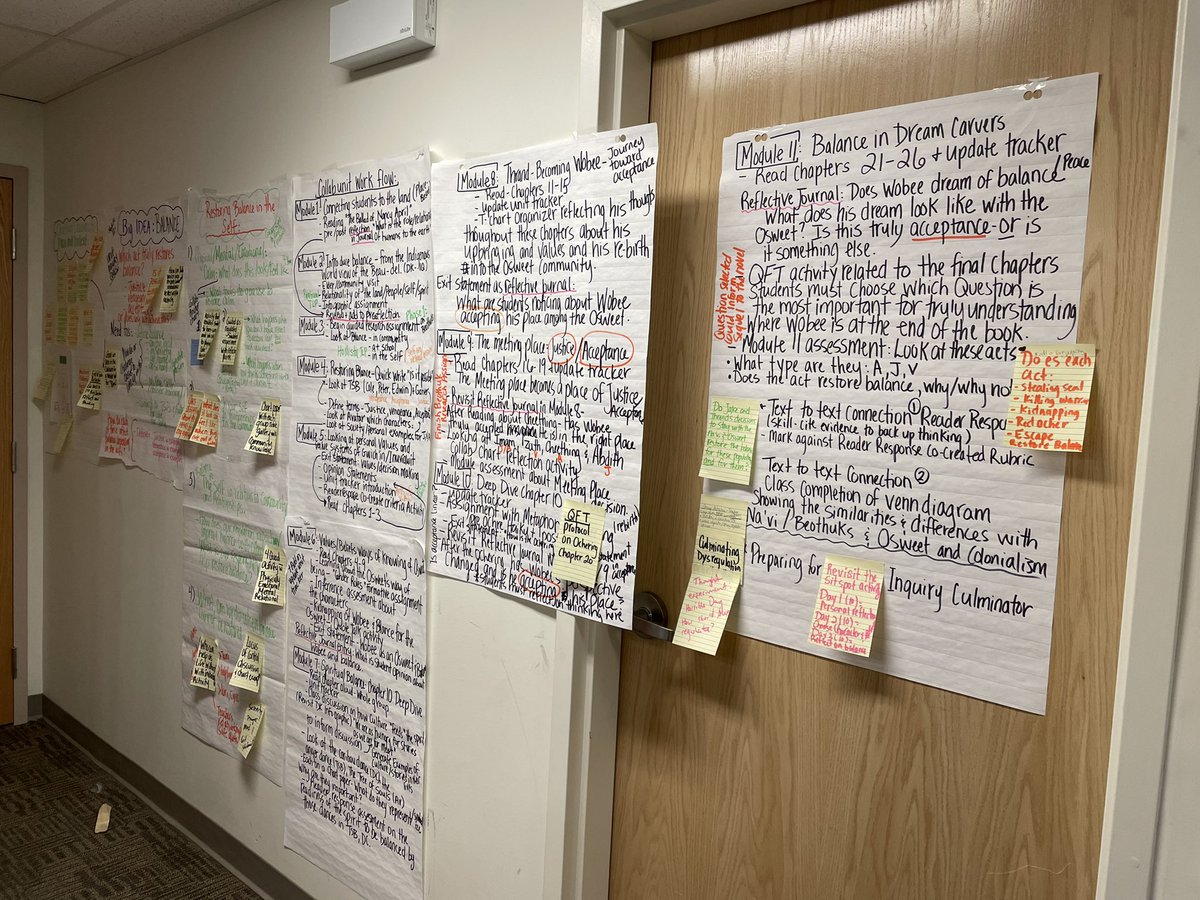 Day 2 of collaborative planning a grade 8 ELA unit with great potential to cross connect with Health and Socials. So thankful for a great team of minds to build this one out!