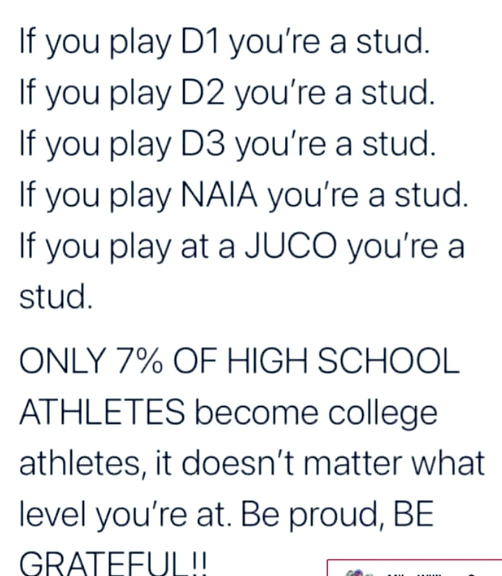 This is your journey… Make yourself proud. Don’t do what everyone thinks is “cool” or the best options for them. This is your life and you should live it how you want. Don’t limit yourself to one option, have an open mind and see what life has to offer…👏🏼 <a href="/SDSports/">Signing Day Sports</a>