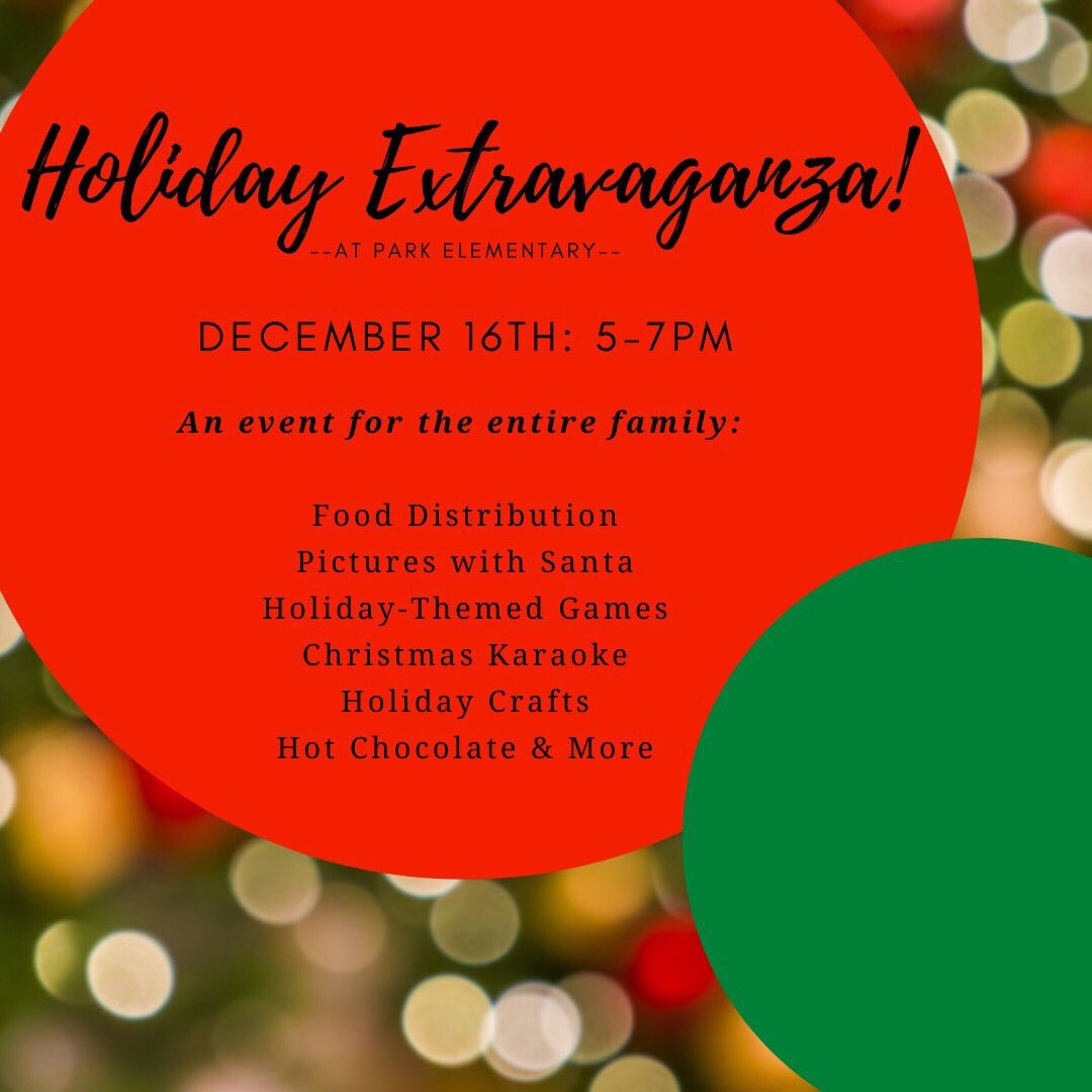 It’s FINALLY HERE! Park and Summitville families, join us for the Holiday Extravaganza from 5-7! #WeareMG <a href="/MGUSC_Eagles/">Park Elementary</a> <a href="/MGUSC_Goblins/">Summitville Elem</a> <a href="/MadisonGrantUSC/">Madison-Grant USC</a>