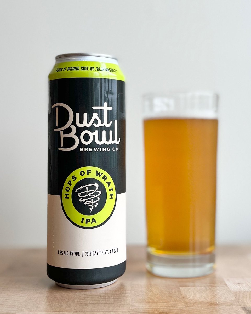 LazySomm's tweet photo. Hops of Wrath IPA from Dust Bowl Brewing Co.
埃ボウル！ カリフォルニアの #クラフトビール 
#hopsofwrath #ipa #beer #dustbowlbrewing #ビール #アイピーエー https://t.co/3tWfrnbzad