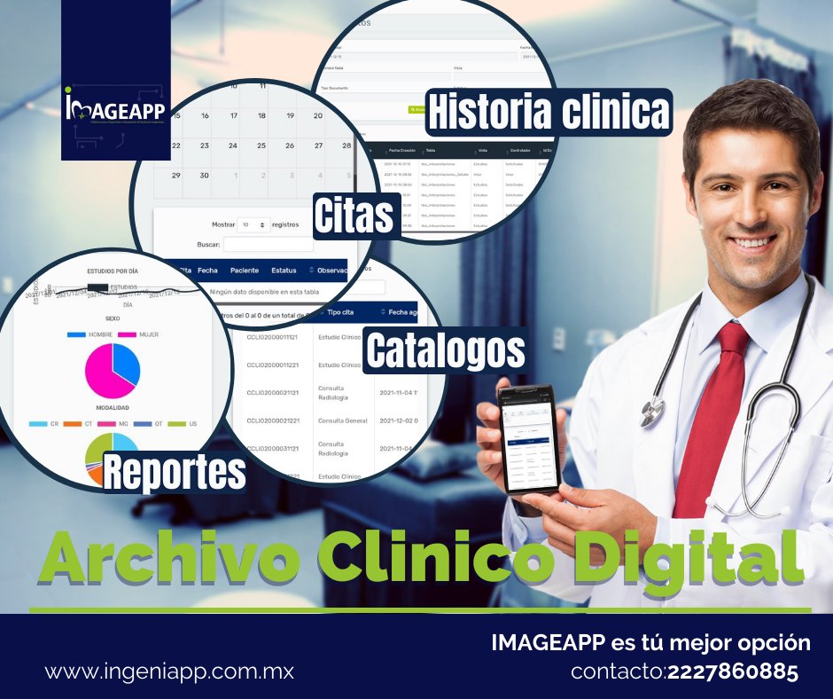 IngeniappC's tweet photo. Cambia a lo Digital con IMAGEAPP 💚, mejora la atención de tus pacientes y ten el control. 🤳
-Sin descargar aplicaciones. 
-Multidispositivo.
-Online.
-Soporte técnico incluido . 
-Personalizado.
Mayor información  👉 https://t.co/vDGISSFgDr https://t.co/6kNtLAeoZu
