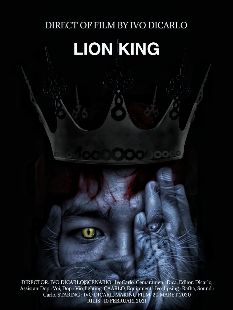 IvoDicarlo13's tweet photo. "LION KING" POSTER FILM
work: Ivo Dicarlo
#SpiderManNoWayHome
#FOTO
#posterfilm
#looting
#TejasswiPrakash
#NCOC .
#instagramdown
#lvlEVV https://t.co/CVC5S94RkZ
