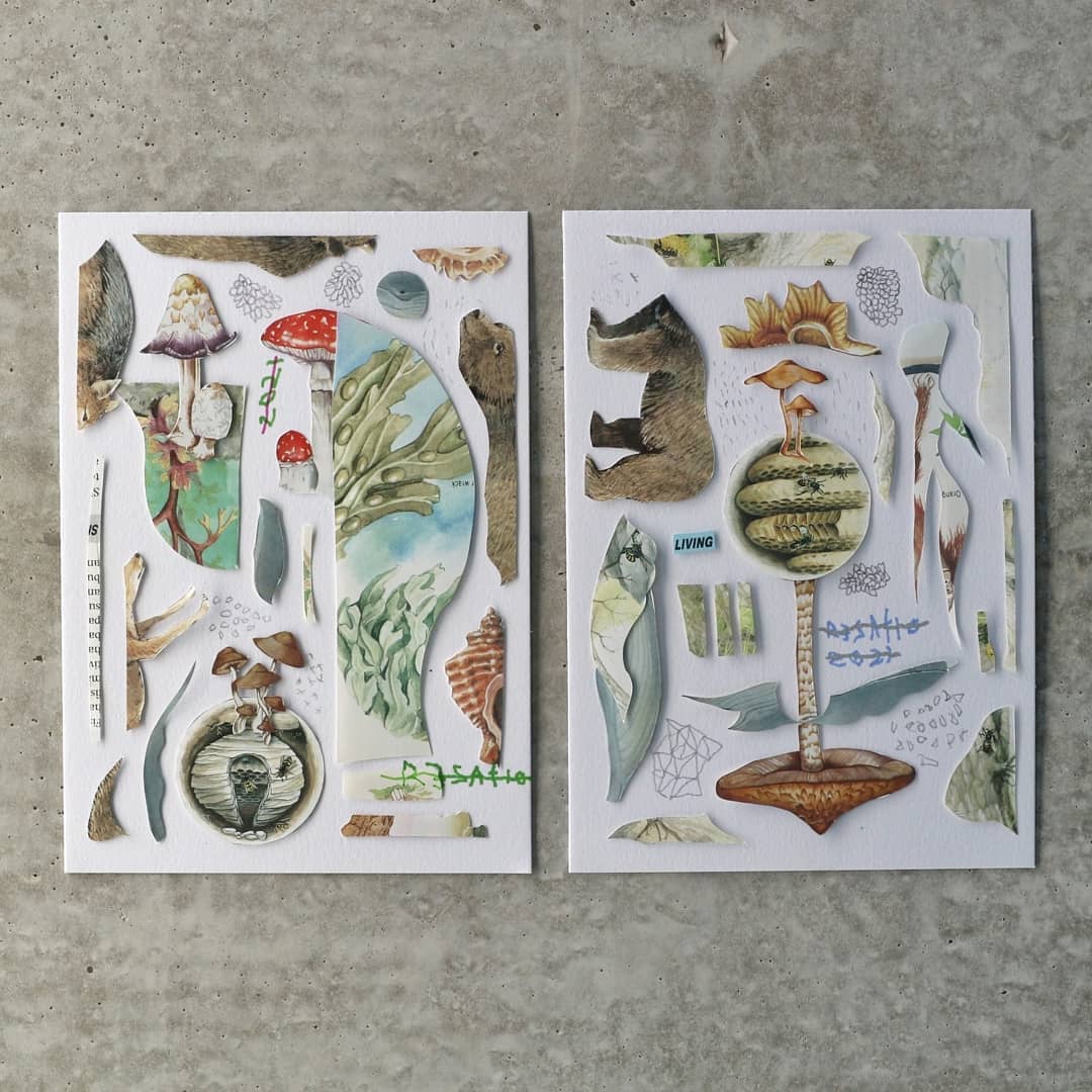 Contrary to popular beliefs, scholars found that Resatio doesn't make digital art only, they found relics. Resatio cut old encyclopedias and put them back together.