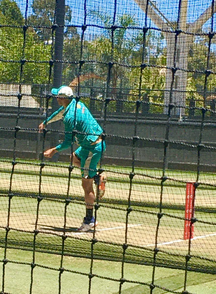 Nathan Lyon trundling in Adelaide Oval nets as Australia settle into pre-match routine #Ashes