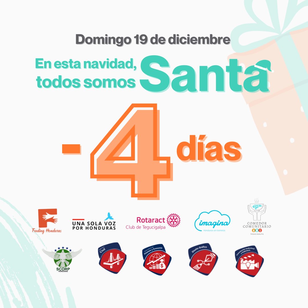 ComedorTgu's tweet photo. ¡Ya solo faltan 4 días para ir a celebrar la navidad con los niños y niñas de El Escarbadero, Lepaterique!🥺🎅🏼
Estamos en todos los preparativos y necesitamos de tu ayuda para alcanzar nuestra meta🤩
Te dejamos algunas ideas de como pdoes ayudar👇🏻 https://t.co/mYSE14VQTv