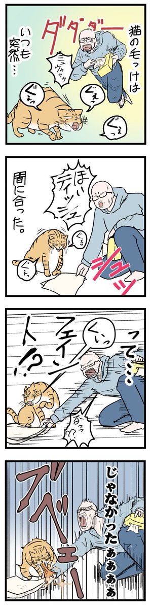 この季節抜け毛とともにやってくるアレw
 #ニャンコ #まんが #猫 #猫あるある #猫漫画 #ペット #飼い主 #エッセイ漫画 #キャット #ねこのいる生活 #4コマ 