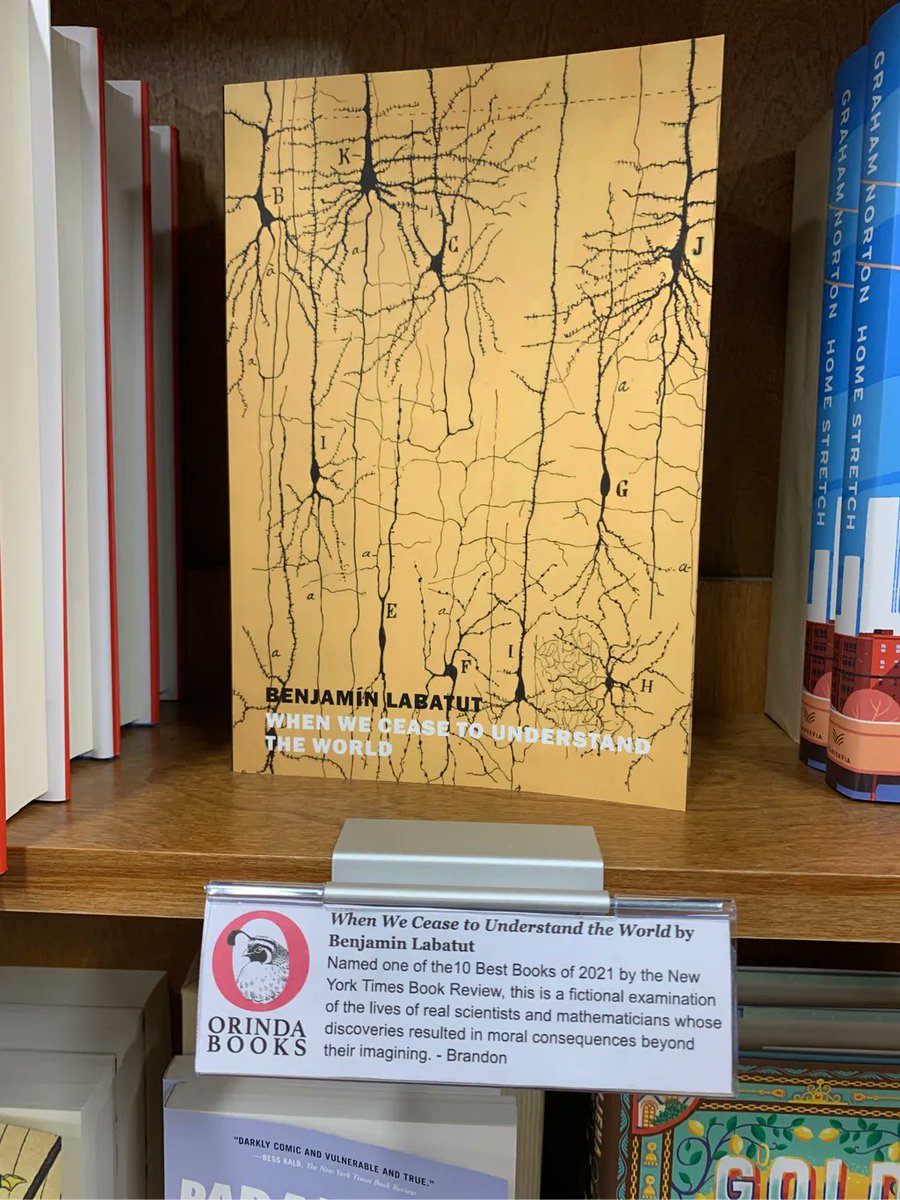 Just in time for the holidays, we’ll be sharing our staff’s favorite books of the year! Brandon loved WHEN WE CEASE TO UNDERSTAND THE WORLD by Benjamin Labatut. Stop by the store to pick up a copy!