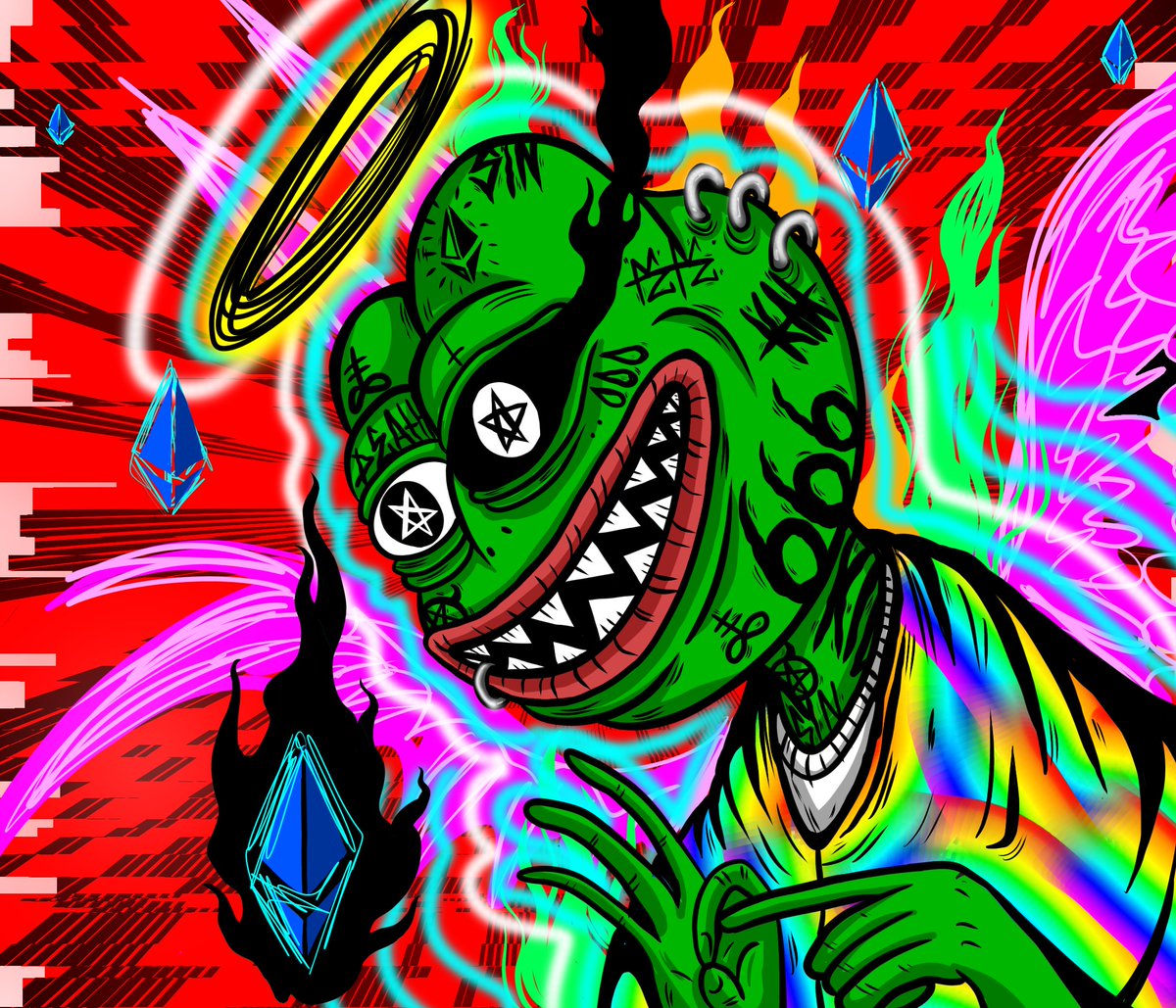 SON OF SIN #022 SERIOUS SIN (RARE) #pepethefrog
😈😈😈🐸🐸🐸

Available now on opensea  SON OF SIN 

Check it out 🔥🔥🔥🔥
opensea.io/collection/son… 

#NFTs #NFTartist #NFTCommunity #nftcollector #sonofsin #km  #nft #pepe #kmworldwide