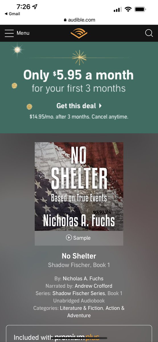 TalenaFuchs's tweet image. No Shelter is now on #audible! If you would like a free promo code to be one of the first to listen just shoot me a message!