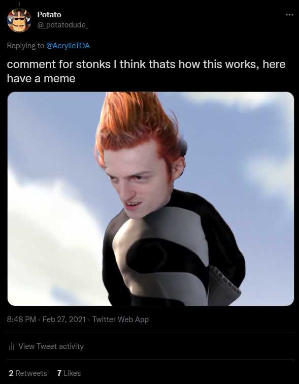 _potatodude_'s tweet photo. I would personally like to thank @CoyHalverson for liking this from 10 months ago out of nowhere reminding me of the good old days, just what I needed to get a good night sleep @AcrylicTOA https://t.co/jgeL1TaZPc