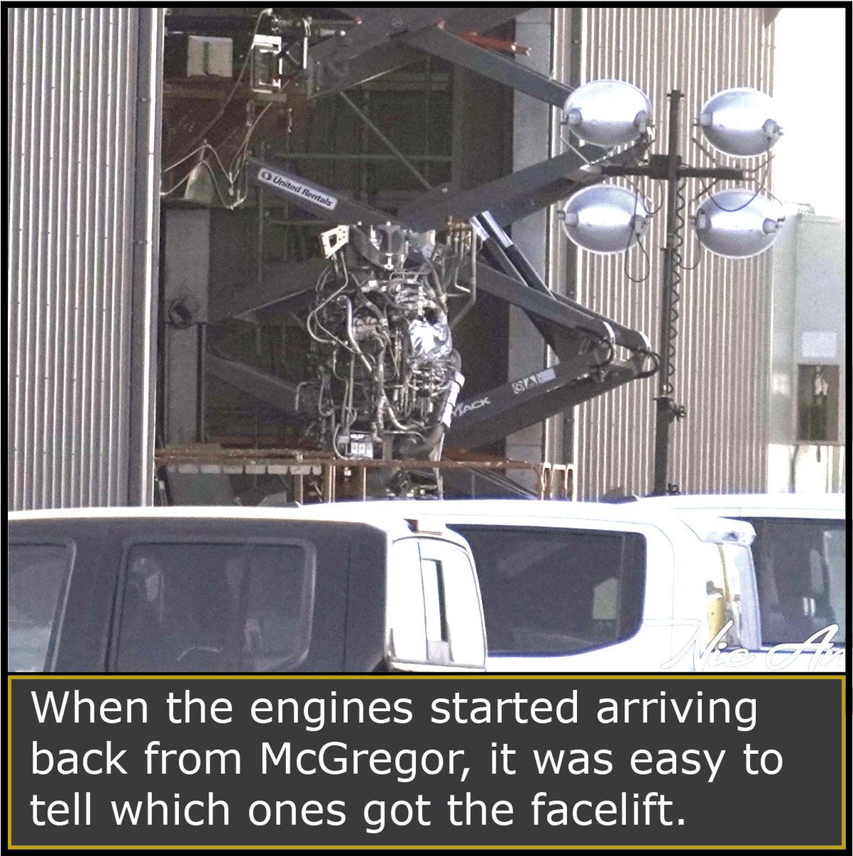 CSI_Starbase's tweet photo. 18. Every #RaptorBoost engine that didn't have this #RBQD panel installed got escorted back to #McGregor on the #RaptorVan. It wasn't long before they started to return. https://t.co/kFcqwdsNiW