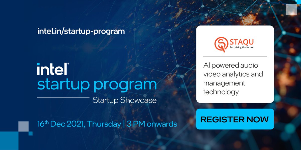 staqutech's tweet image. Schedule a meeting now with the founder of #Staqu in the Intel Startup Program: &amp;lt;zcu.io/OswR &amp;gt;
 #intelstartupprogram
#intelstartupshowcase
#innovation
#AI / #IoT / #IIoT / #deeptech  #jarvis
@intelindia @AshokChan @neelhb