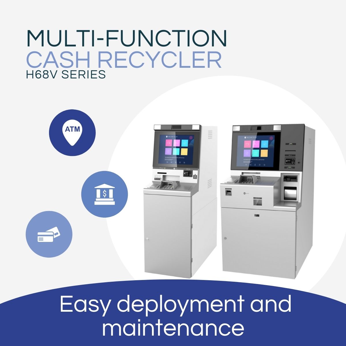 Informaticshlds's tweet photo. Optimized design and material makes H68V series cash recyclers a lighter model with and compact footprint, which enables convenient deployment. Modular design and neat wiring ensures fast replacement of failure parts within 15 minutes. #CashRecycler #ATM #DigitalBankingSolution https://t.co/jURLBDdqoY