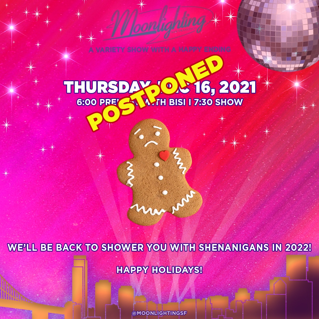 We are such sad gingerbread faces to tell you we have to postpone tomorrow’s show. Thank you to all that were planning on coming out to have some fun with us.

*Full refunds will be processed by the midway for all ticket buyers.