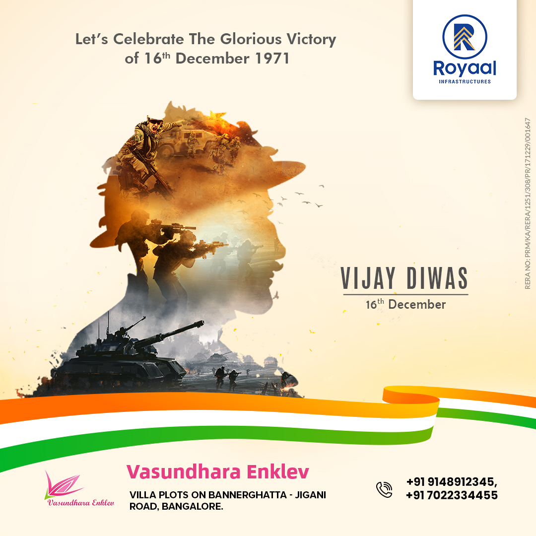 RoyaalInfrastr1's tweet photo. Patriotism consists not in waving the flag, but in striving that our country shall be righteous as well as strong. Happy Vijay Diwas! 
#VijayDiwas #royaalwishes #royaal https://t.co/3ifTAKY1F5