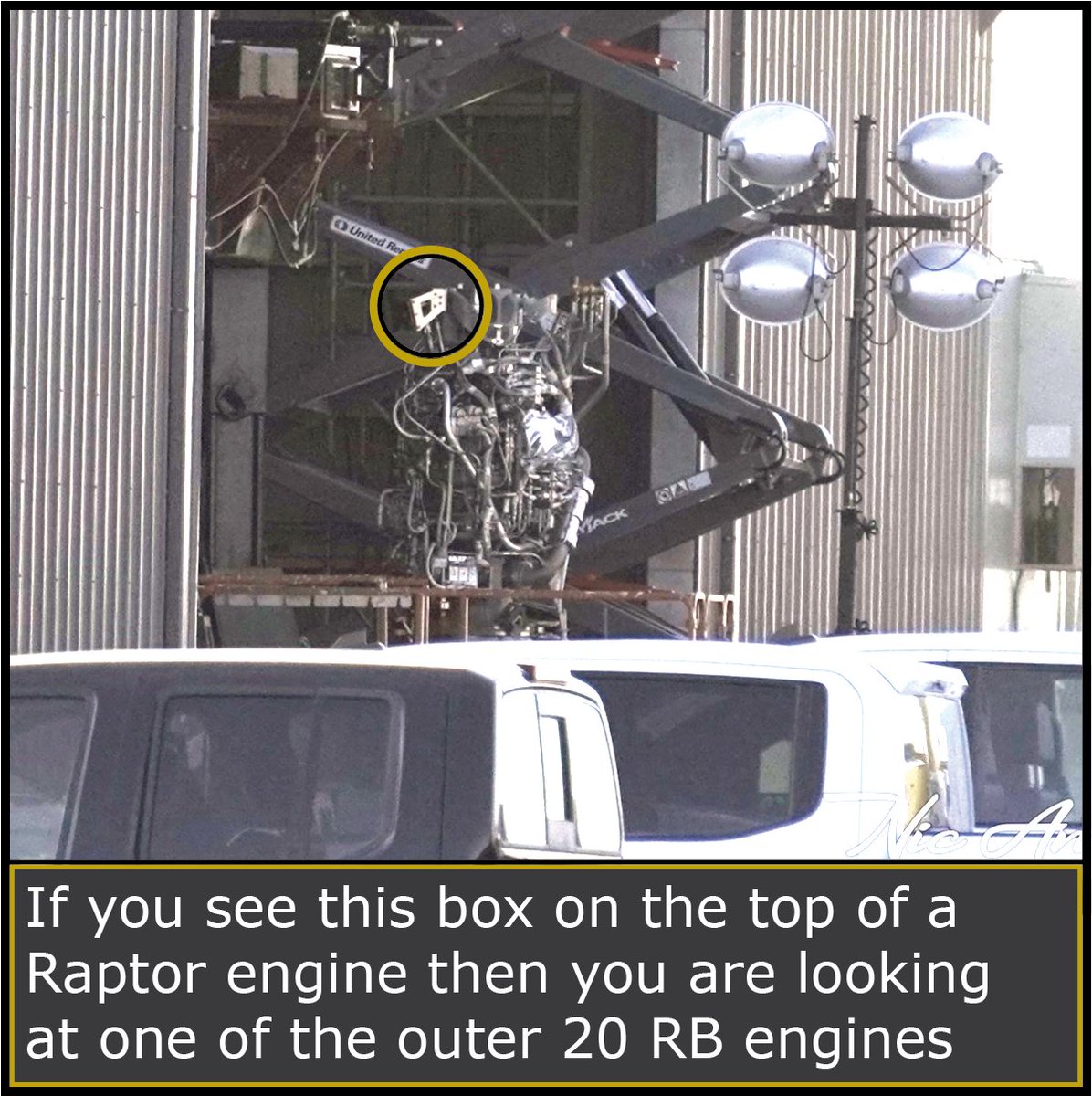 CSI_Starbase's tweet photo. 18. Every #RaptorBoost engine that didn't have this #RBQD panel installed got escorted back to #McGregor on the #RaptorVan. It wasn't long before they started to return. https://t.co/kFcqwdsNiW