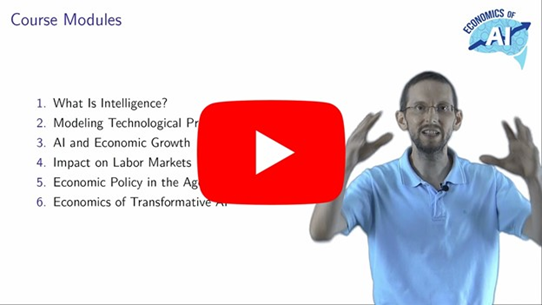 My Ph.D. level topics course on the #EconomicsofAI is now available for free on @Coursera – check it out here youtube.com/watch?v=ubXE0R… if you are a student or economist interested in the topic #EconTwitter 👨‍🏫 – and sign up at coursera.org/learn/economic…