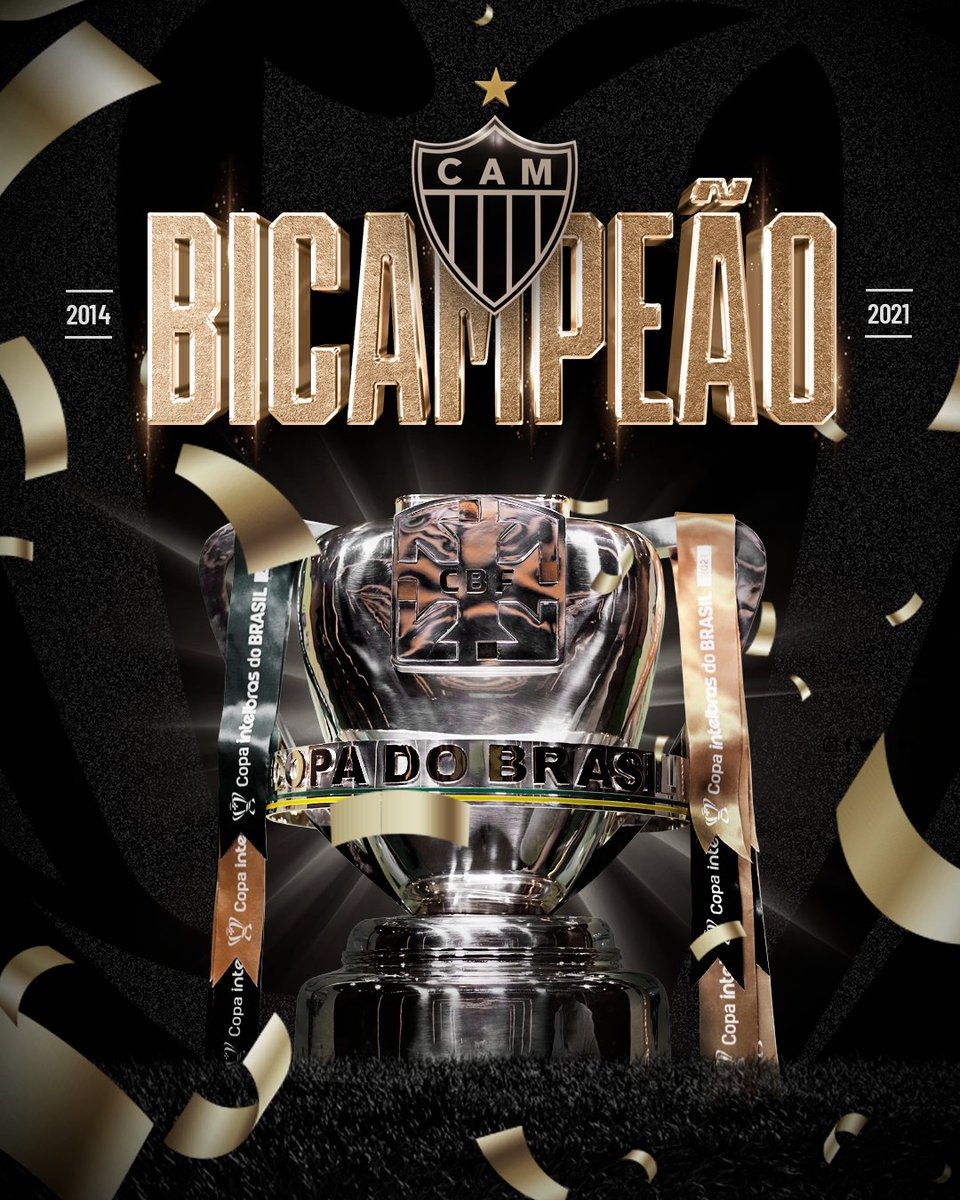 Atletico's tweet photo. Só pra constar: BICAMPEÃO DE NOVO, ok? 🤝🐔

🏆🏆 #oGaloCopou #BicaBiCAMpeão https://t.co/ngHeDQgvdd