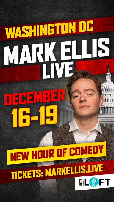 haskell420's tweet photo. #WednesdayMotivation In less than 24rs the
EXCITEMENT & LAUGHTER begins! Get your ticket's for 12/16 thru 12/19 as hilarious comedian @markellislive & Special Guest, @KenNapzok, LIVE in Washington DC, #DCComedyLoft & w/ Mark's brand new hour of comedy! https://t.co/dv3pCLidfA https://t.co/xgPLQRU9SU