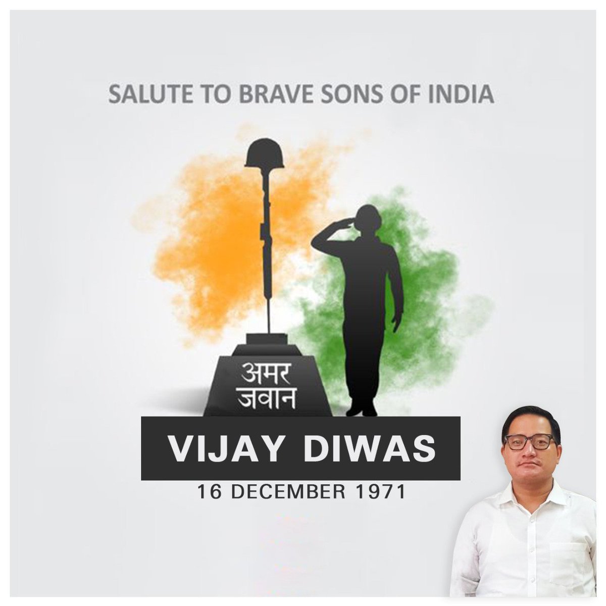 DoniNich3's tweet photo. On this day of Vijay Diwas, I pay my sincere tributes to the valour and sacrifices of our armed forces. Their sacrifices will always be remembered for bringing  peace in the region.
Jai Hind. https://t.co/KRgHakHwZW