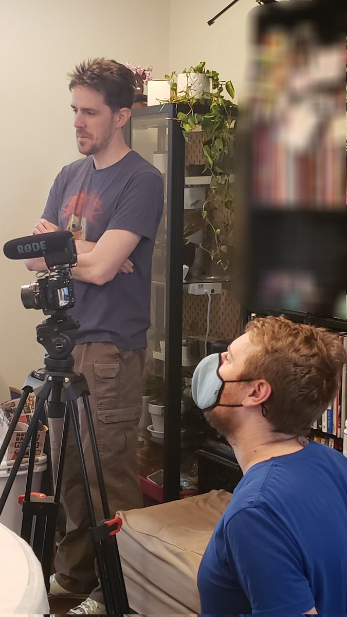 anthrocubeology's tweet photo. Where one Sunday afternoon, several improvisers cast by writer @Foehamner - we descended on set, ate his food, and filmed his sketch w/a little surprise. Since then, he's been editing to serve up our "All Out Comedy Christmas Special" this 12/19. https://t.co/frX6R9ppcY