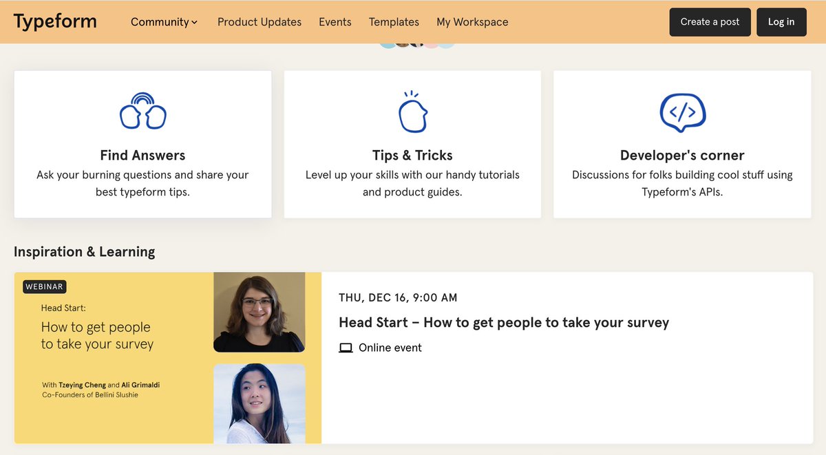 BelliniSlushie's tweet photo. It us!!! Join us at 12 pm EST tomorrow for our "How to get people to take your survey" we're co-hosting w/ @typeform 

Register (for free!) below
https://t.co/O4f5fr3brE https://t.co/qyYoZJhPk9