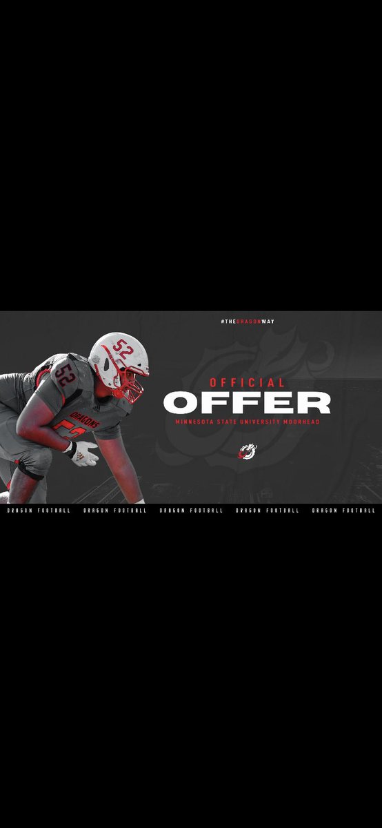 After a great phone call with <a href="/KevinMurphy_74/">Kevin Murphy</a>  I am blessed to have received an offer to play football at MSU- Moorhead!