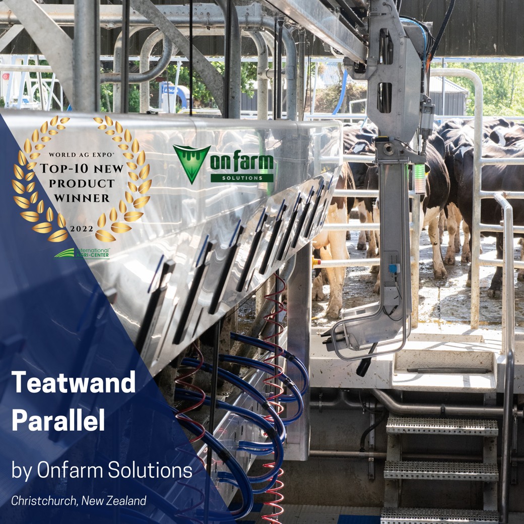 A World First. The Teatwand Parallel. Top 10 New Product Award winner.

Meet the Teatwand crew. Visit the Teatwand Parallel.
World Ag Expo 2022. Tulare. California.
The Farm Credit Dairy Center. Exhibit Spaces 6220, 6221, 6222

Register your interest here: lnkd.in/gm9GibaD