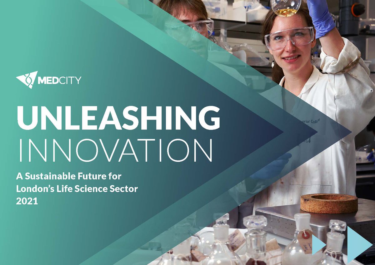 📢 🌎 Our #UnleashingInnovation report is out today bit.ly/3oXMgsp, demonstrating the work being done across the London #LifeScience cluster to accelerate the green industrial revolution in healthcare and life sciences.