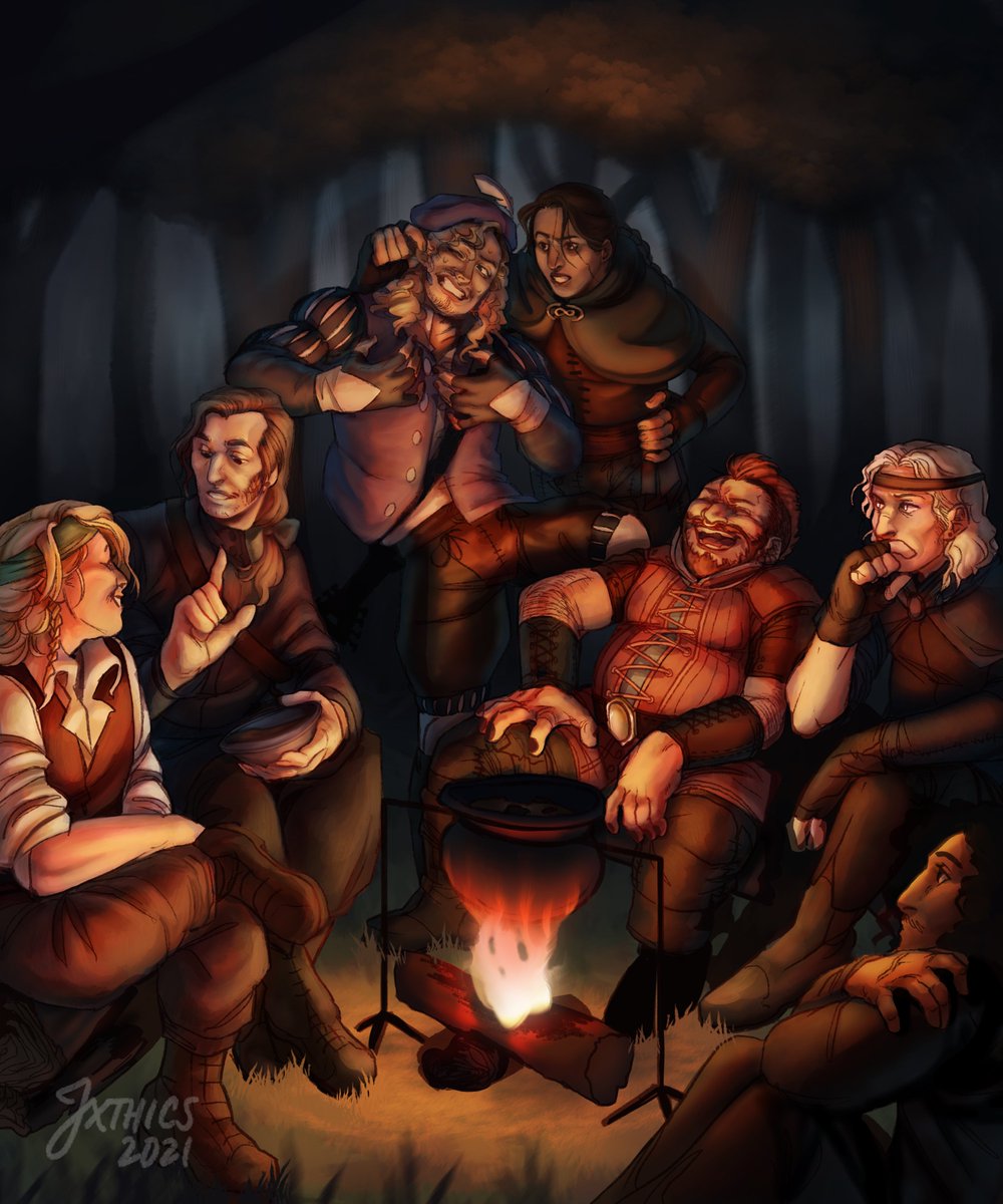 johnnyangerart's tweet photo. the hansa - geralt, regis, angoulême, zoltan, milva, dandelion 🔆
#witcher https://t.co/sx05ZkU19X